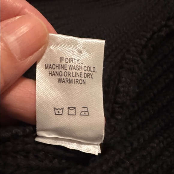 Tradlands The Shelter Cotton Cardigan Black Chunky Ribbed Knit Button Crop-XXS - Picture 10 of 10